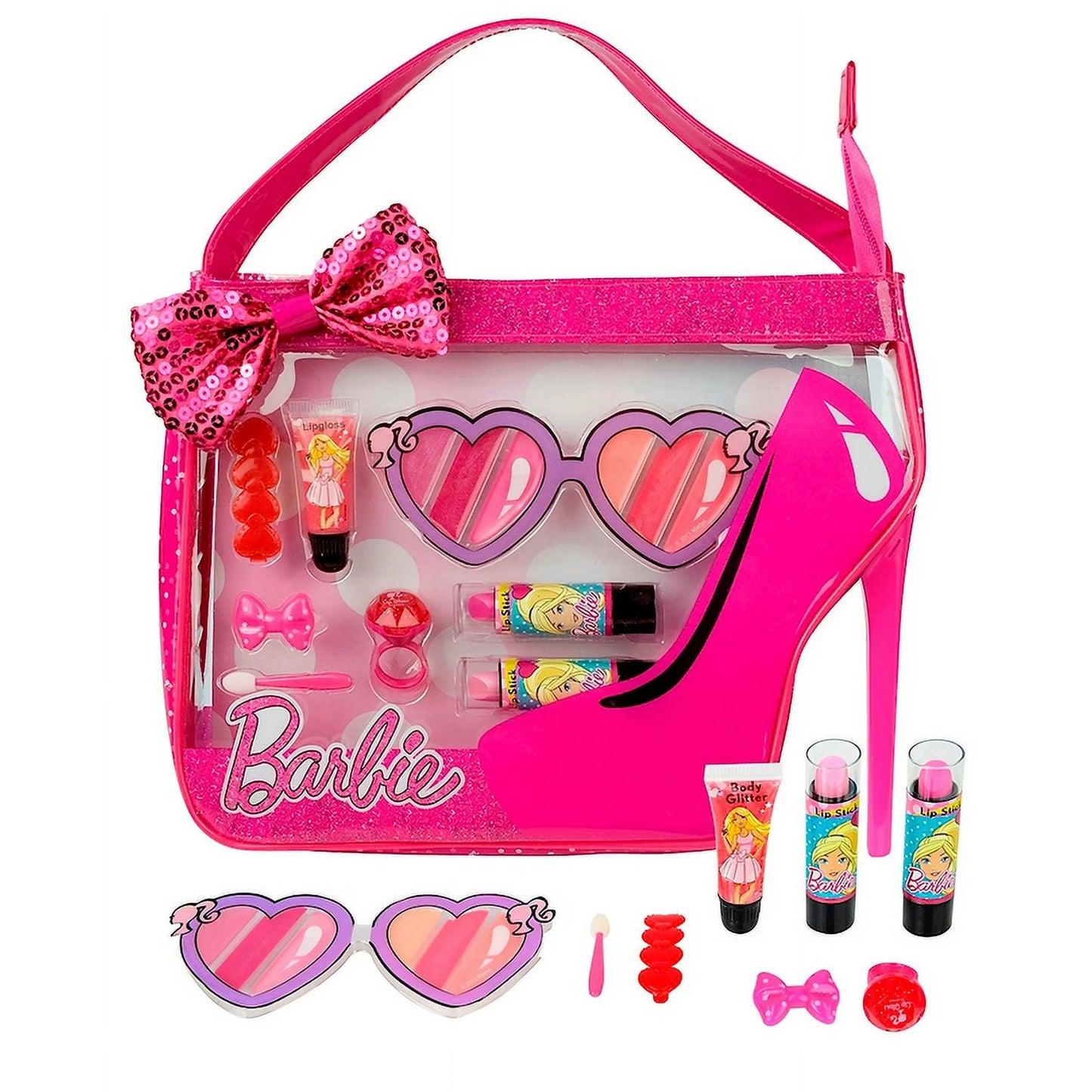 Barbie Sweet Girl Cosmetic Tote, 8 Piece - Markwins International