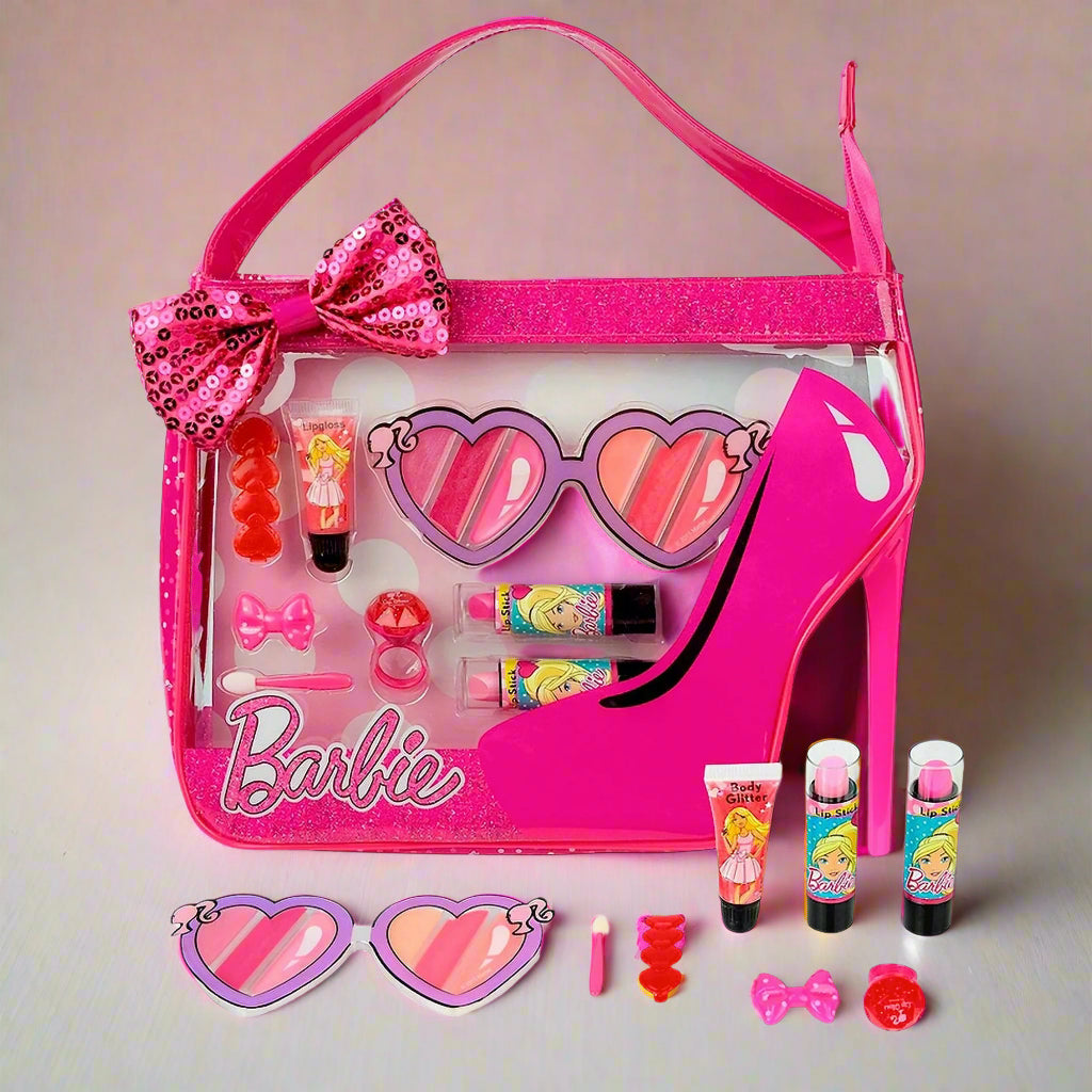 Barbie Sweet Girl Cosmetic Tote, 8 Piece - Markwins International