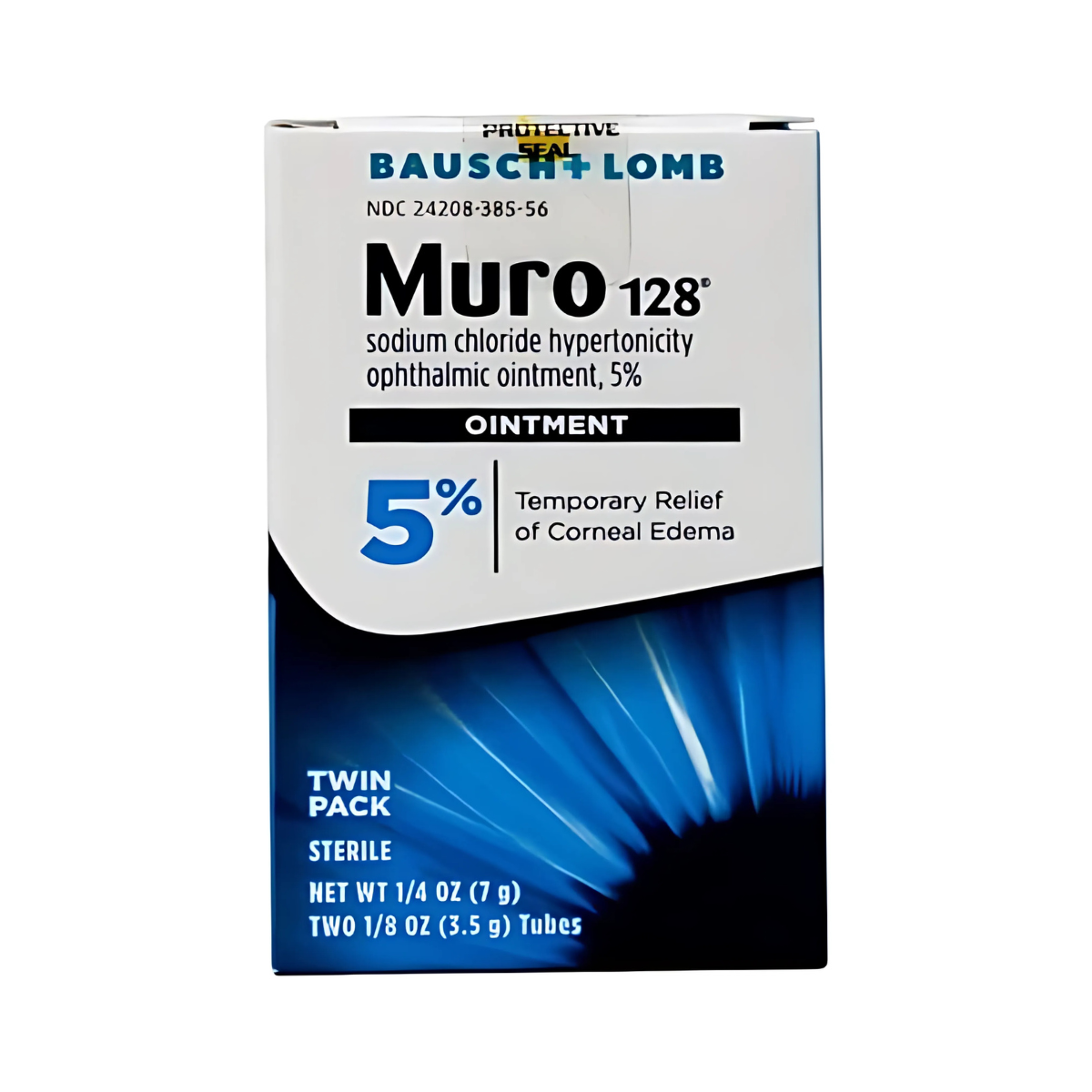 Bausch & Lomb Muro 128 5% Hypertonic Eye Ointment 0.12 oz (3.5 g) Twin Pack