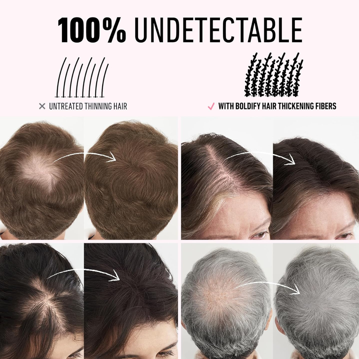 BOLDIFY Hair Fibers 28.5g – Instantly Fuller, Thicker Hair for Women & Men – Light Blonde