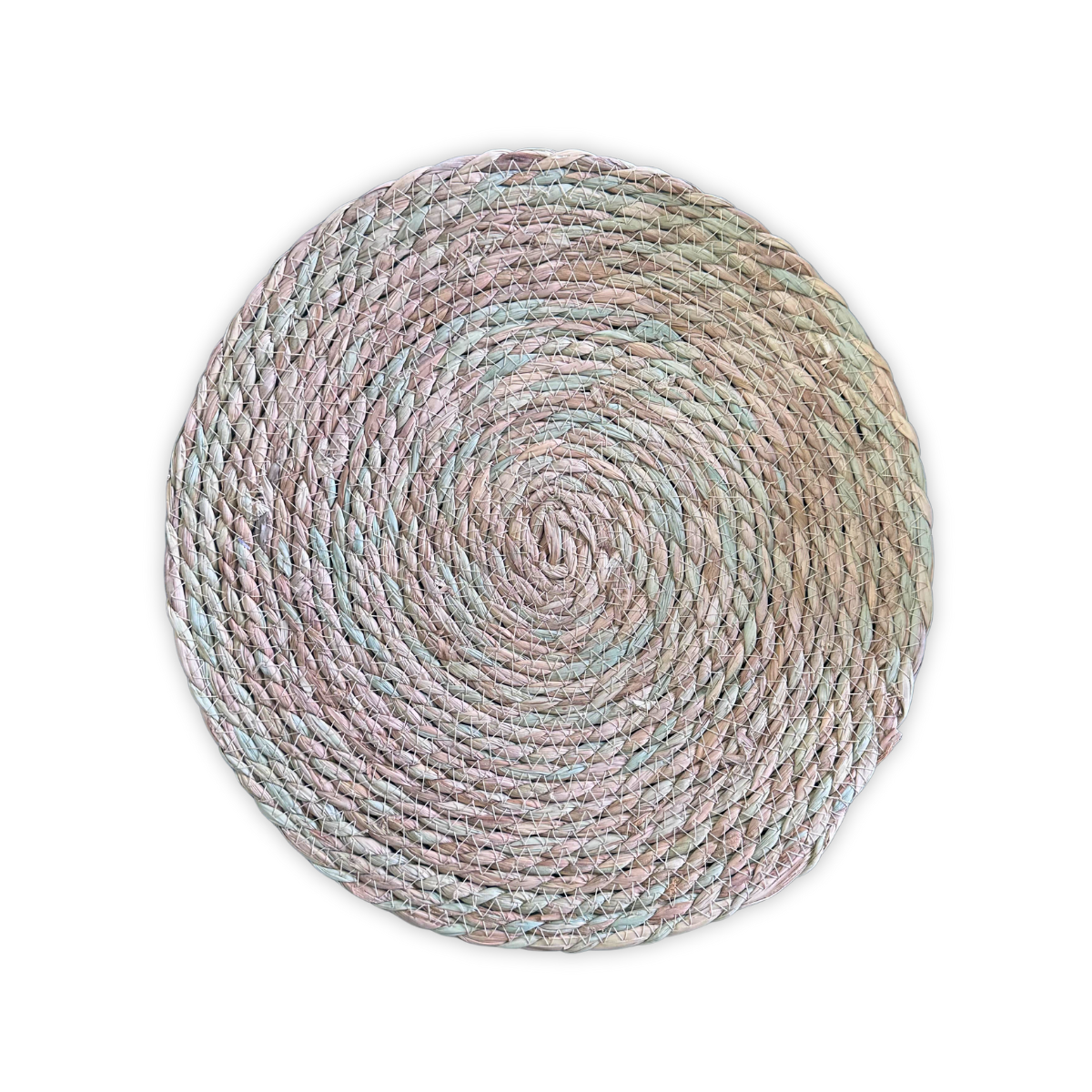 Round Charger, Woven Cattail Grass - DSC