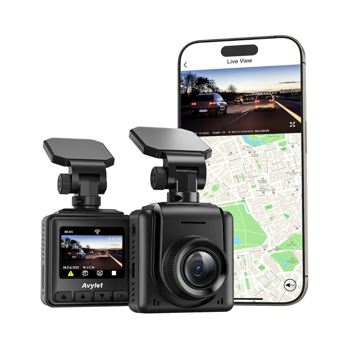 Dash Cam, WiFi 2k Loop Recording - Avylet - I Spy Deals