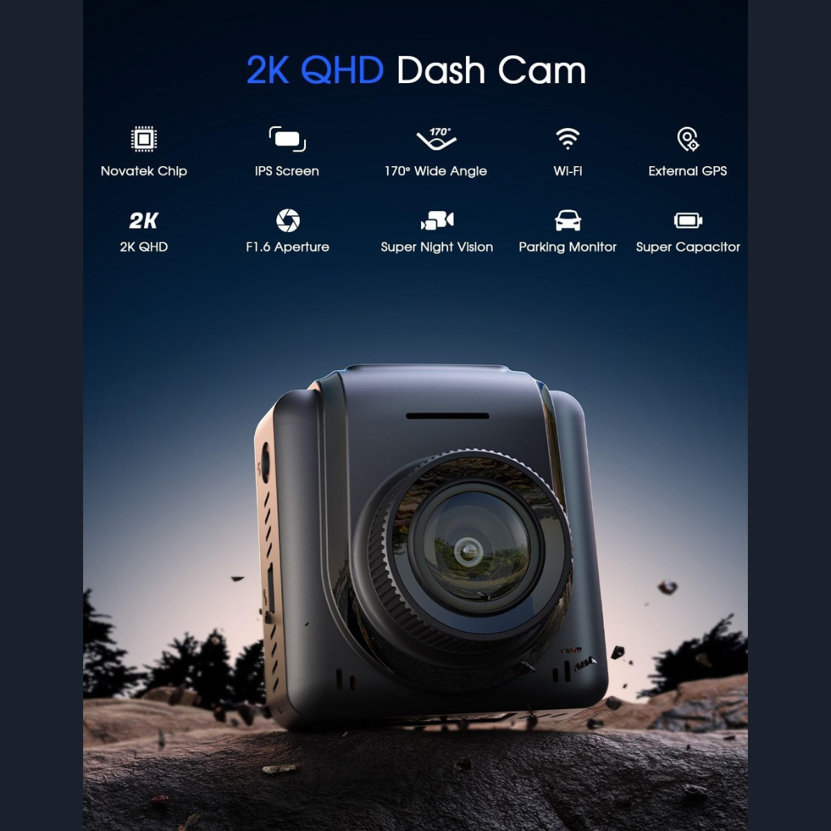 Dash Cam, WiFi 2k Loop Recording - Avylet - I Spy Deals
