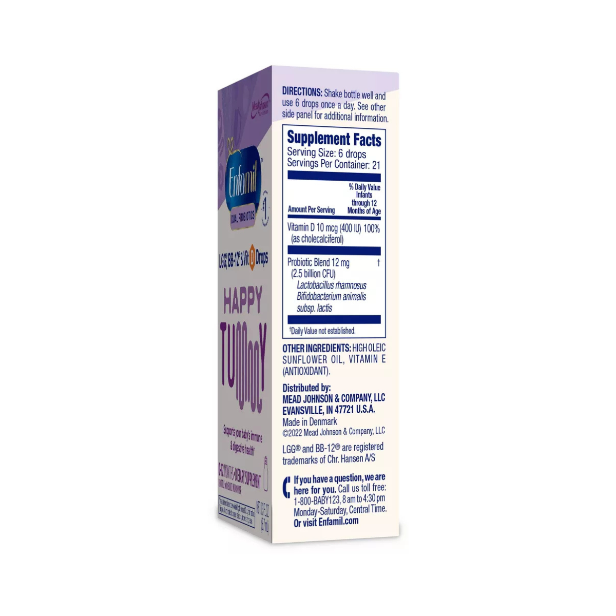 Enfamil Dual Probiotic Infant Daily Drops – 0.3 fl oz with Vitamin D, LGG & BB-12