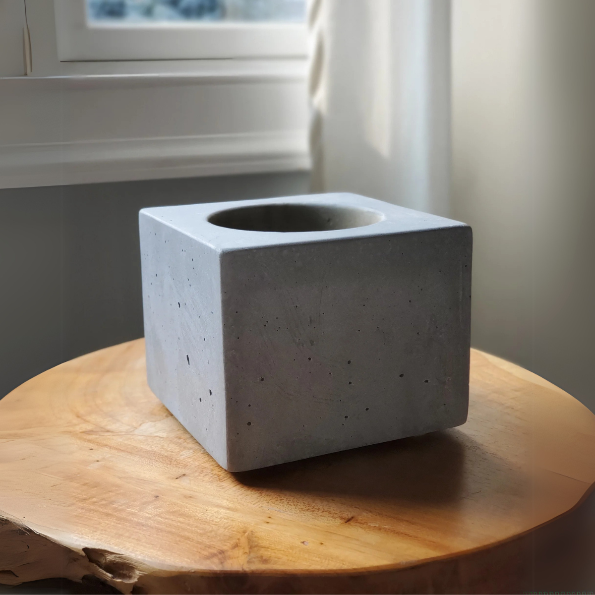 Tabletop Fire Pot, Cement - Concrete Encounter