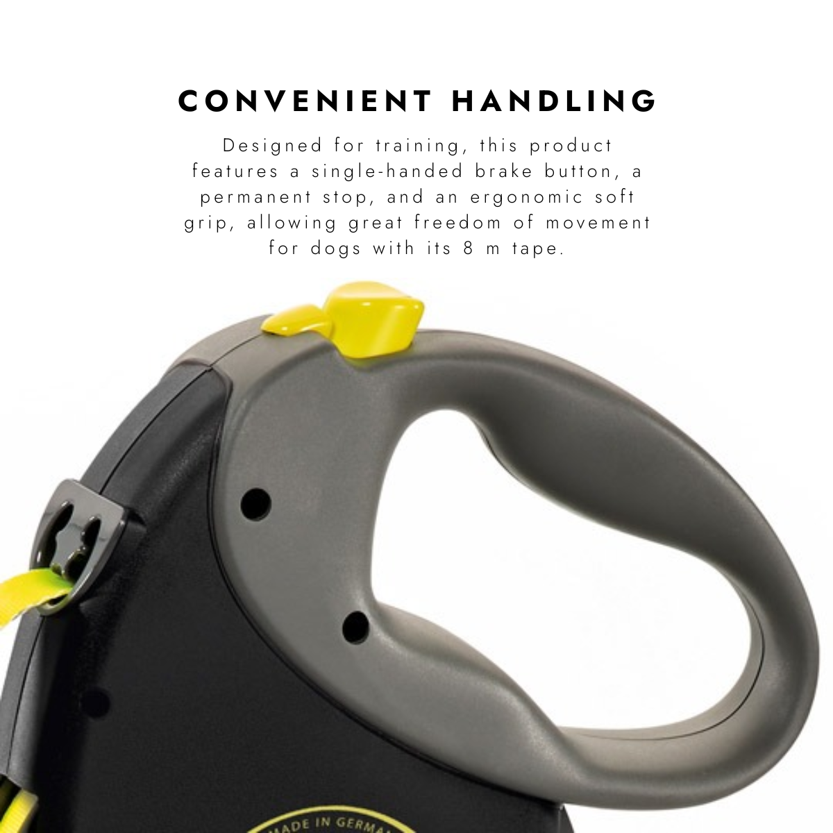 Flexi Giant Neon Retractable Dog Leash – 26ft Tape, S/M up to 55 lbs
