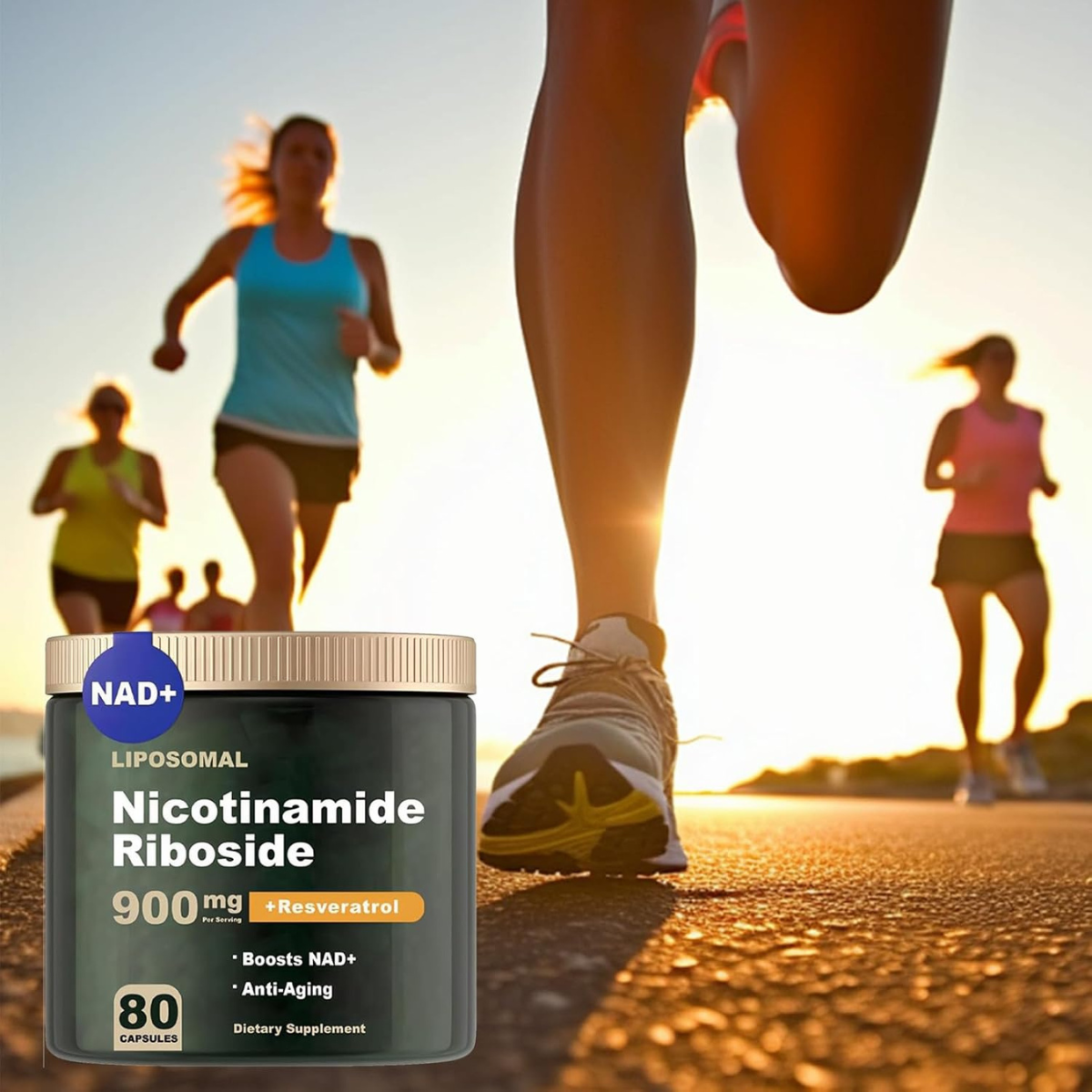 Flostmourne NAD+ Supplement with Resveratrol & Quercetin – 80 Capsules