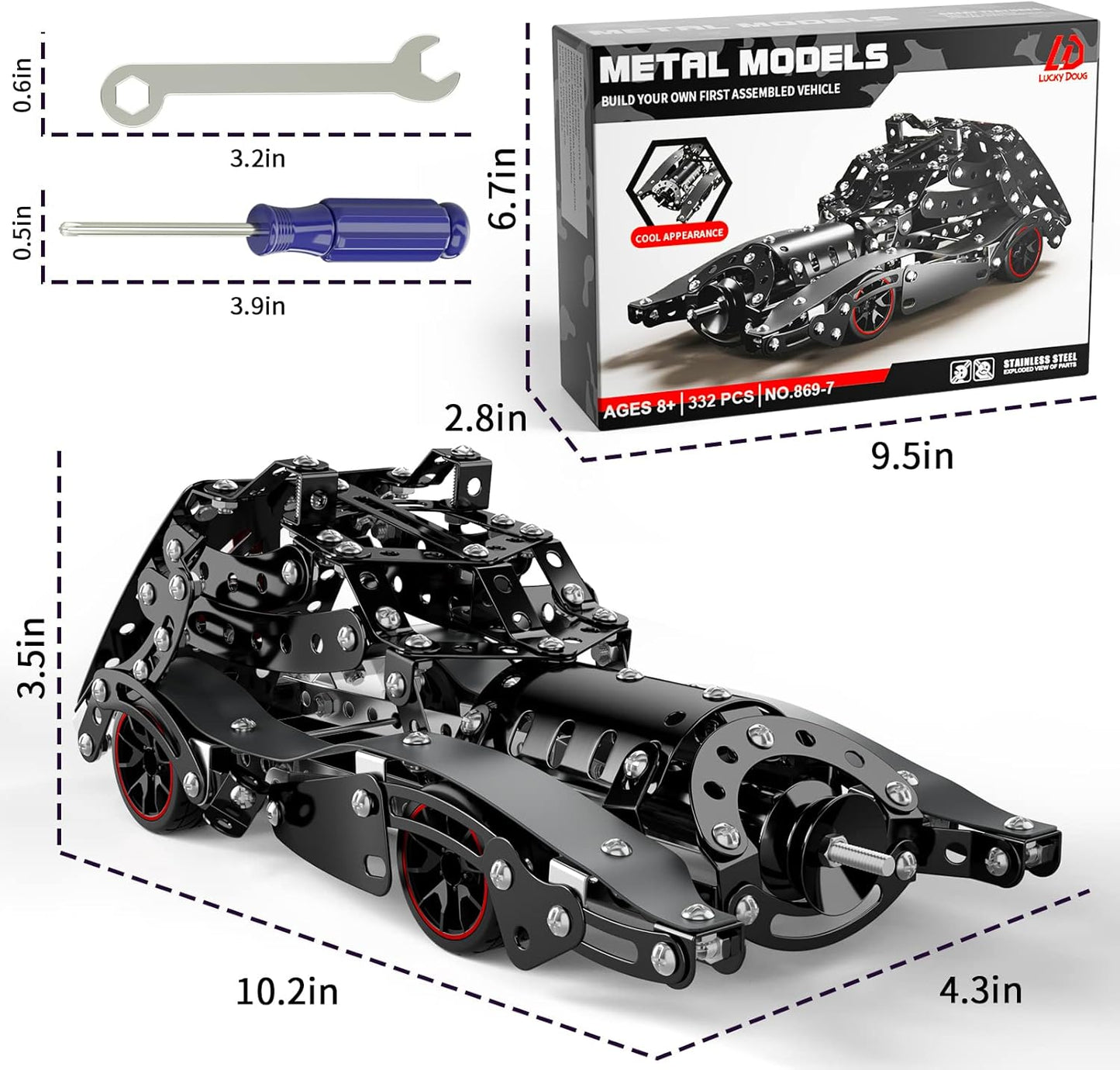 Metal Vehicle Model, Ages 8+ - Lucky Doug
