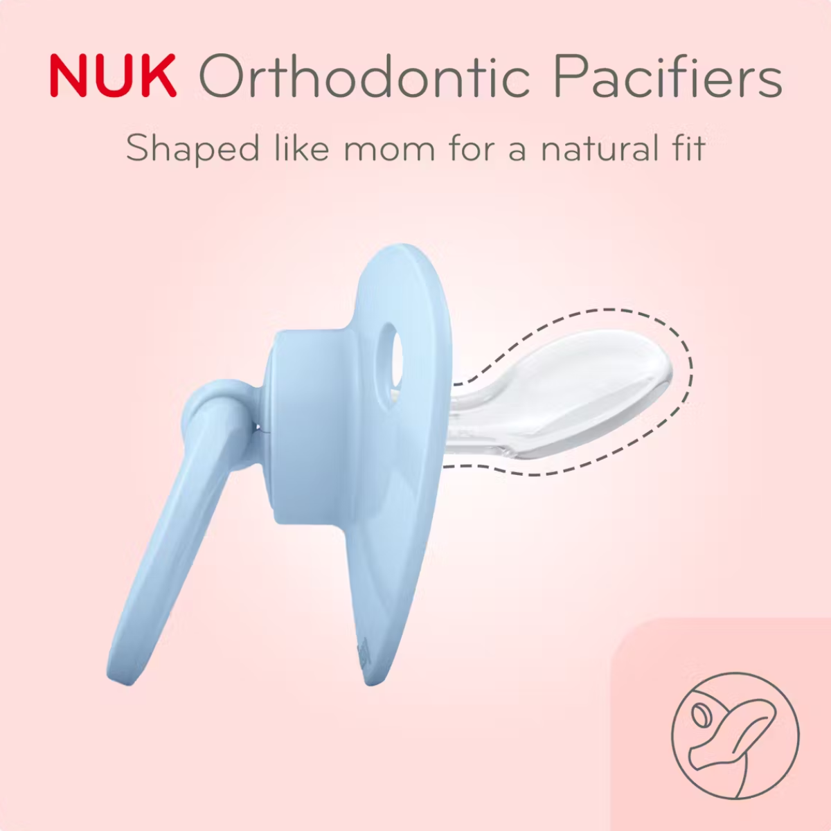 NUK Orthodontic Silicone Pacifier 0–6 Months – Glow in the Dark