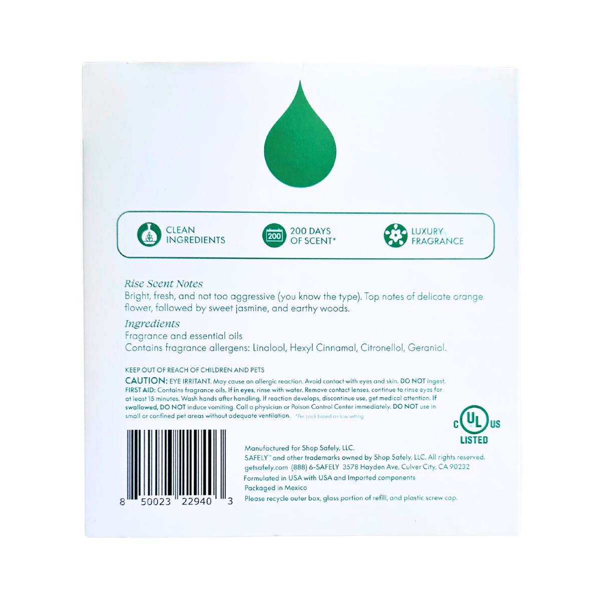 Scent Plug-In Refill Twin Pack, Rise - Safely