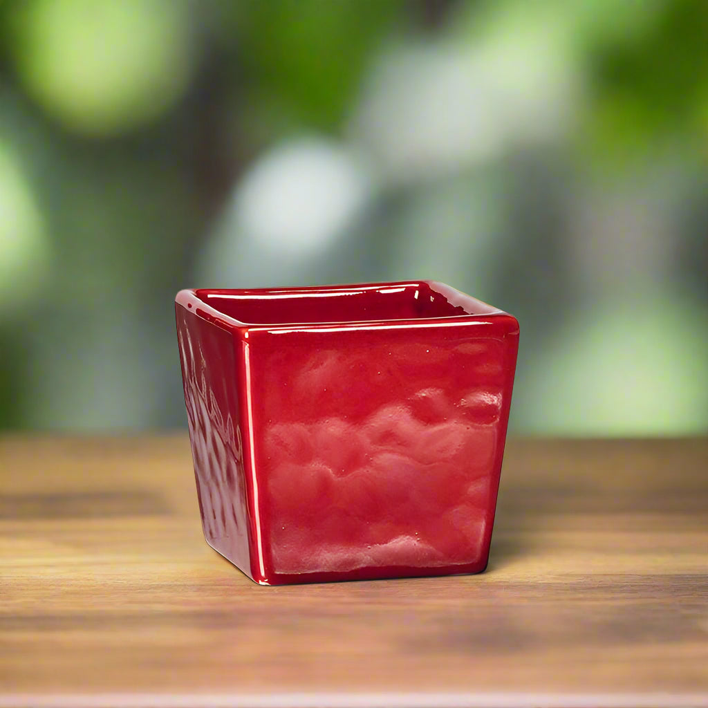 Mini Square Planter, Red 2.5" - Abbott