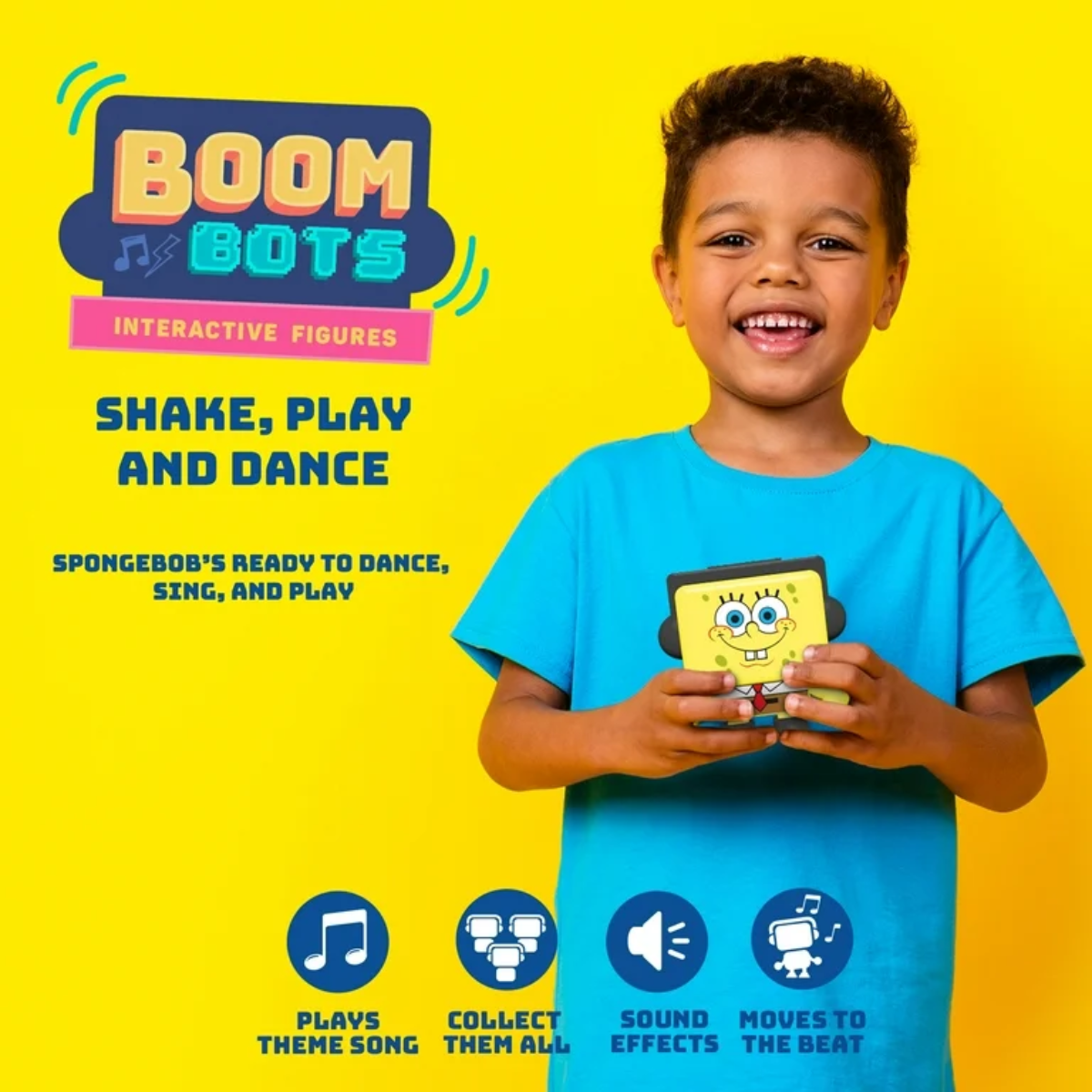 SpongeBob SquarePants BoomBot – Dancing Interactive Figure with Sounds, IPX5 Water Resistant