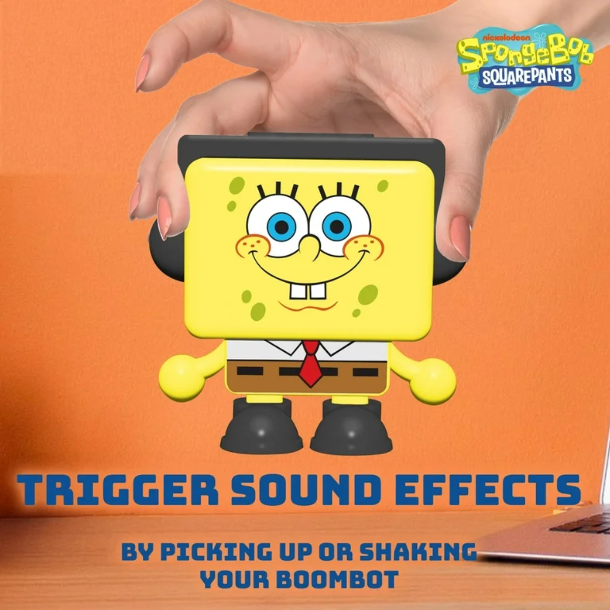 SpongeBob SquarePants BoomBot – Dancing Interactive Figure with Sounds, IPX5 Water Resistant