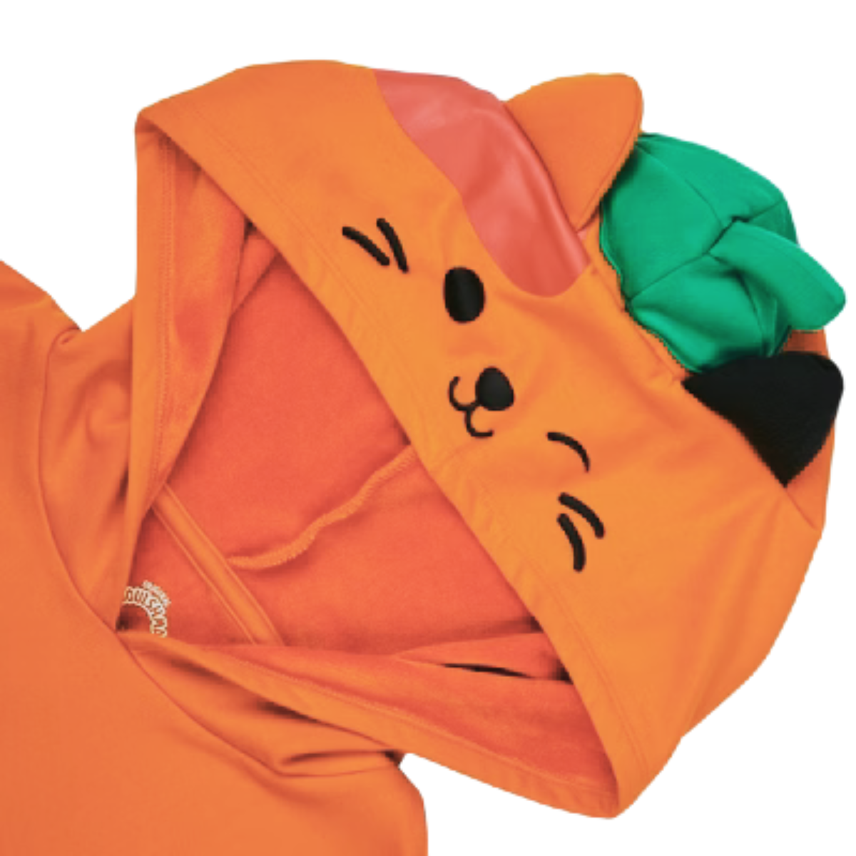 Girls' Squishmallows Halloween Cosplay Cat Pumpkin Dress – Black & Orange