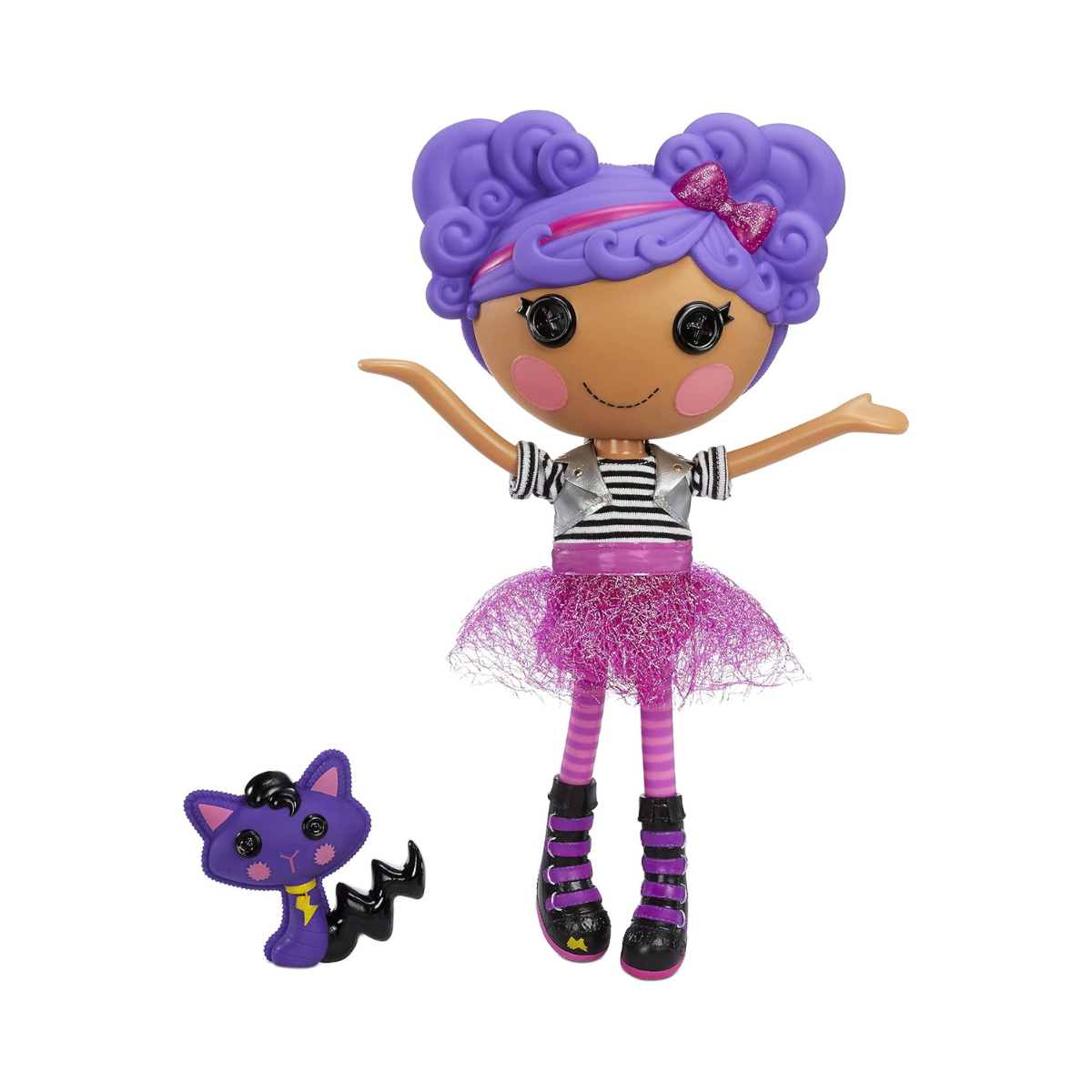 Lalaloopsy Storm E. Sky Doll with Pet Cool Cat – 13" Rocker Musician Doll & Reusable House Playset