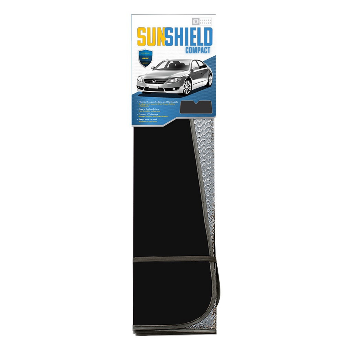 Vehicle Sun Shield, Compact - Luxury Driver