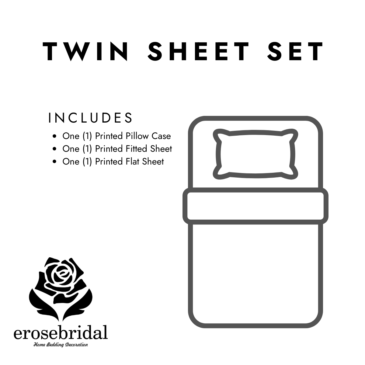 Twin Printed Sheet Set, 'Lake Rules' 3-Piece - Erosebridal