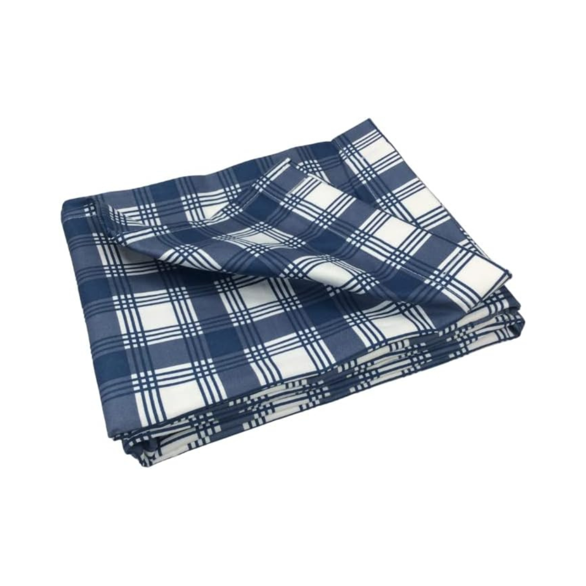 Shower Curtain Set, Lincoln Plaid Blue - Virah Bella