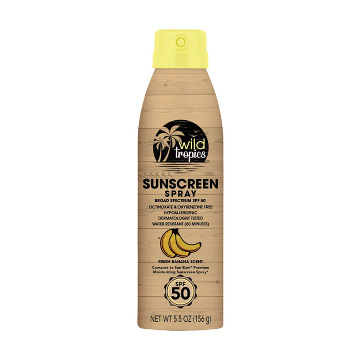 Sunscreen Spray, Fresh Banana SPF 50 - Wild Tropics