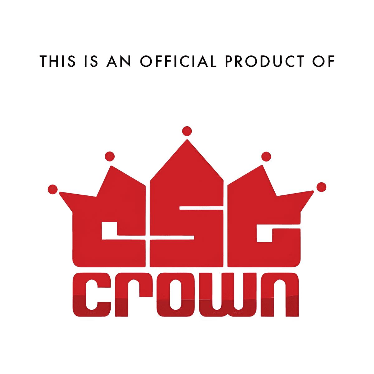 Crown Crown logo with red crown graphic and official product badge