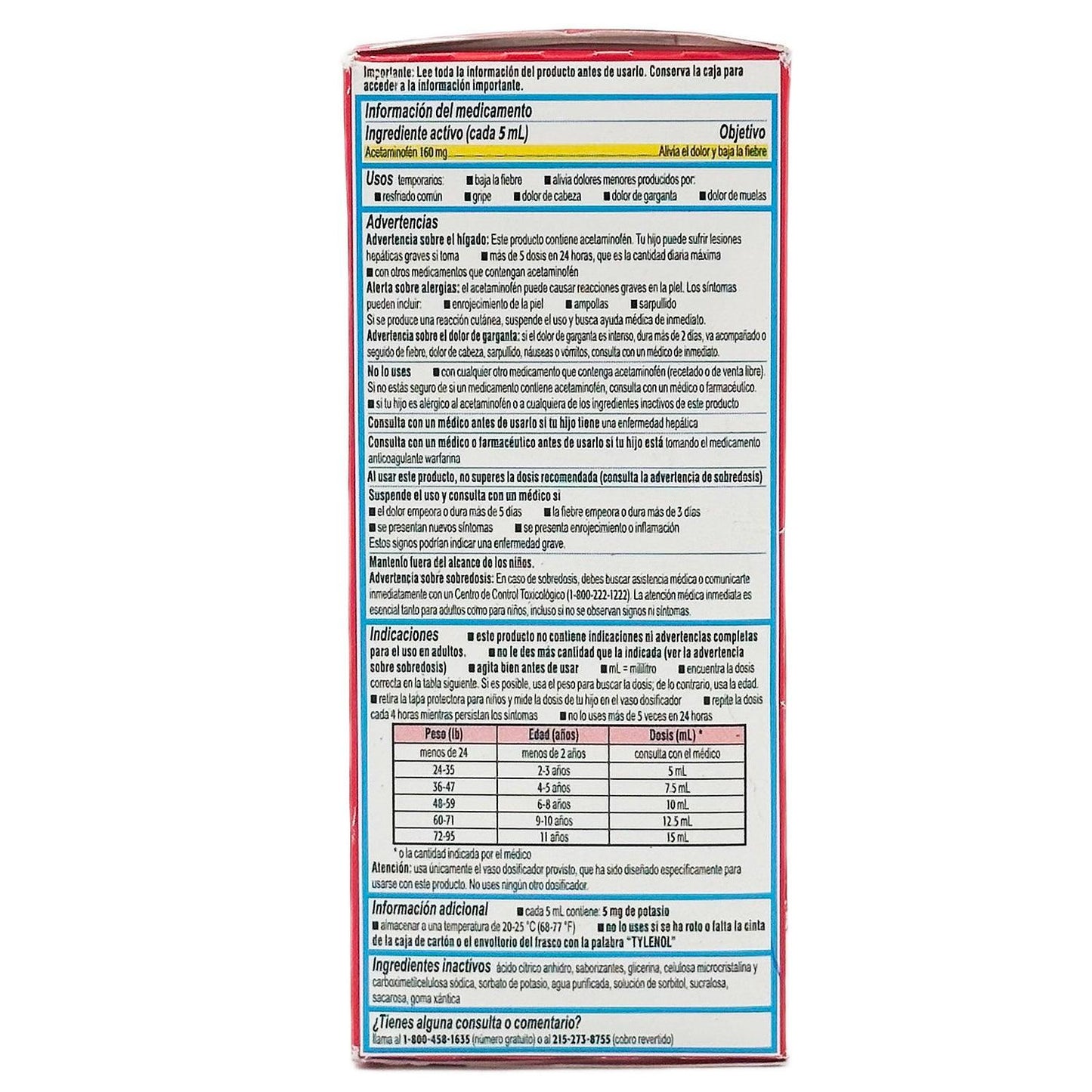 Children's Tylenol Pain + Fever Reliever For Ages 2-11 Years, Cherry 8 Fl Oz - Home Revival Shop