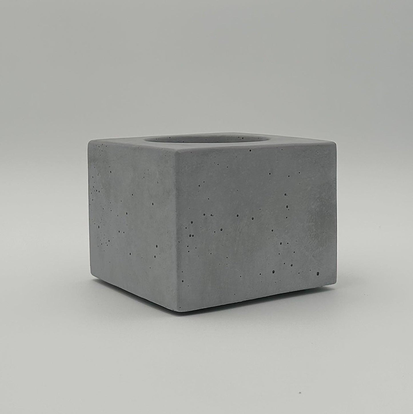 concrete encounter | modern square table top fire pot | burns isopropyl alcohol - Home Revival Shop