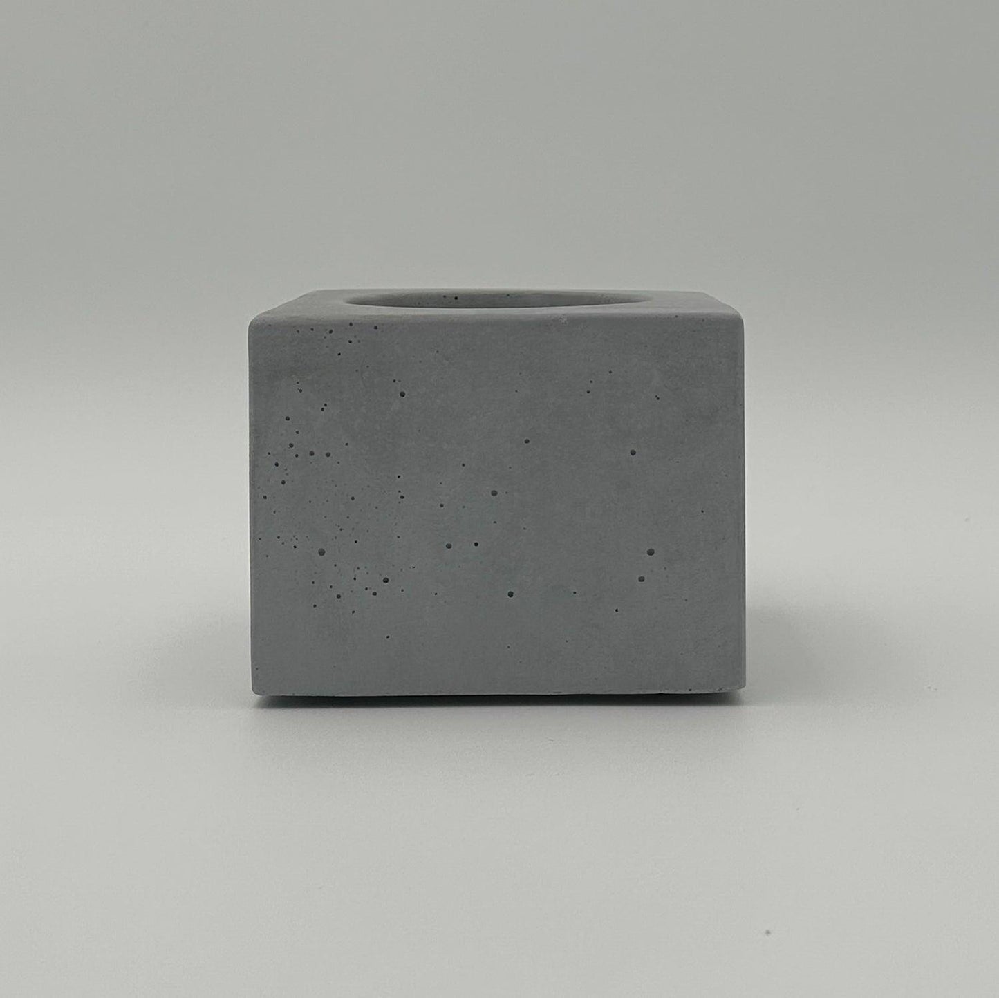 concrete encounter | modern square table top fire pot | burns isopropyl alcohol - Home Revival Shop