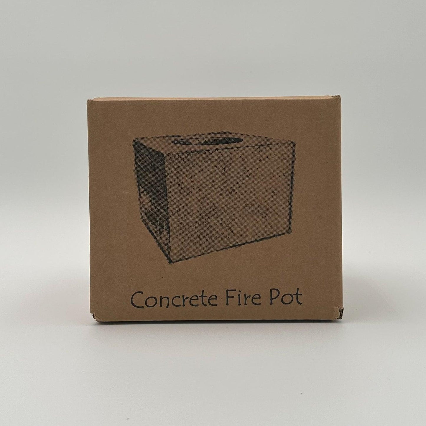 concrete encounter | modern square table top fire pot | burns isopropyl alcohol - Home Revival Shop