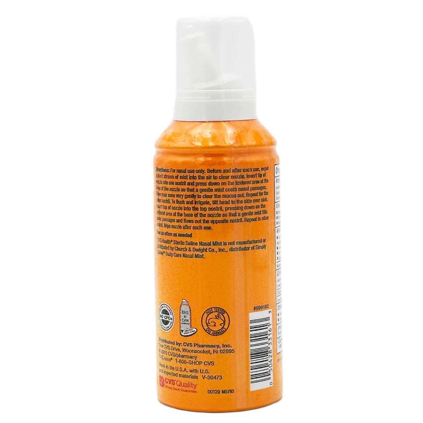 CVS Health Sterile Saline Nasal Wash Moisturizing Mist 4.5 Oz | BEST BY 09/25 - Home Revival Shop