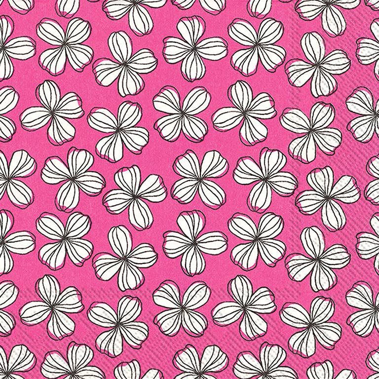 Dinner Napkin, Pink Graphic Flower 20Pk - Abbott