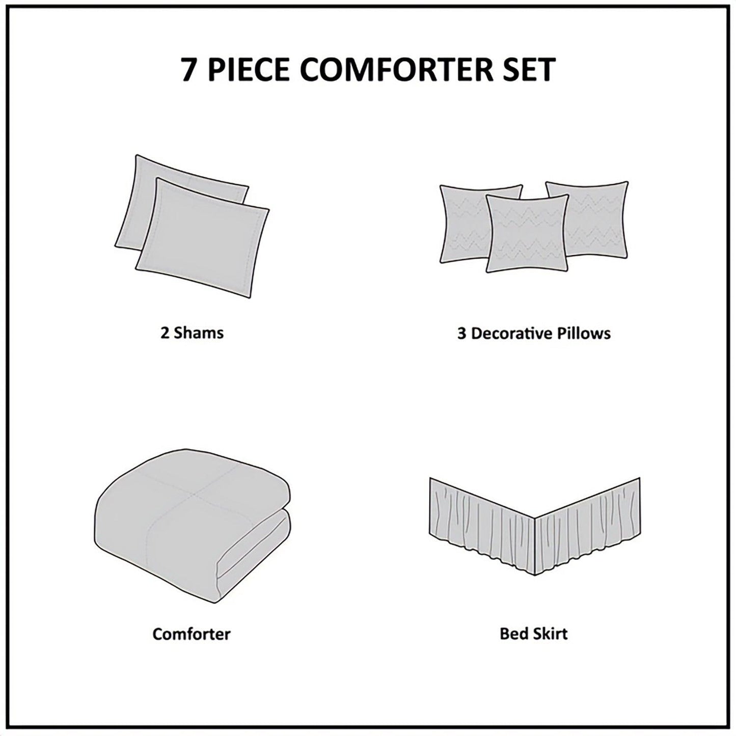 Madison Park 7-Piece William Bennett Jacquard Comforter Set in Gray | King Size - Home Revival Shop