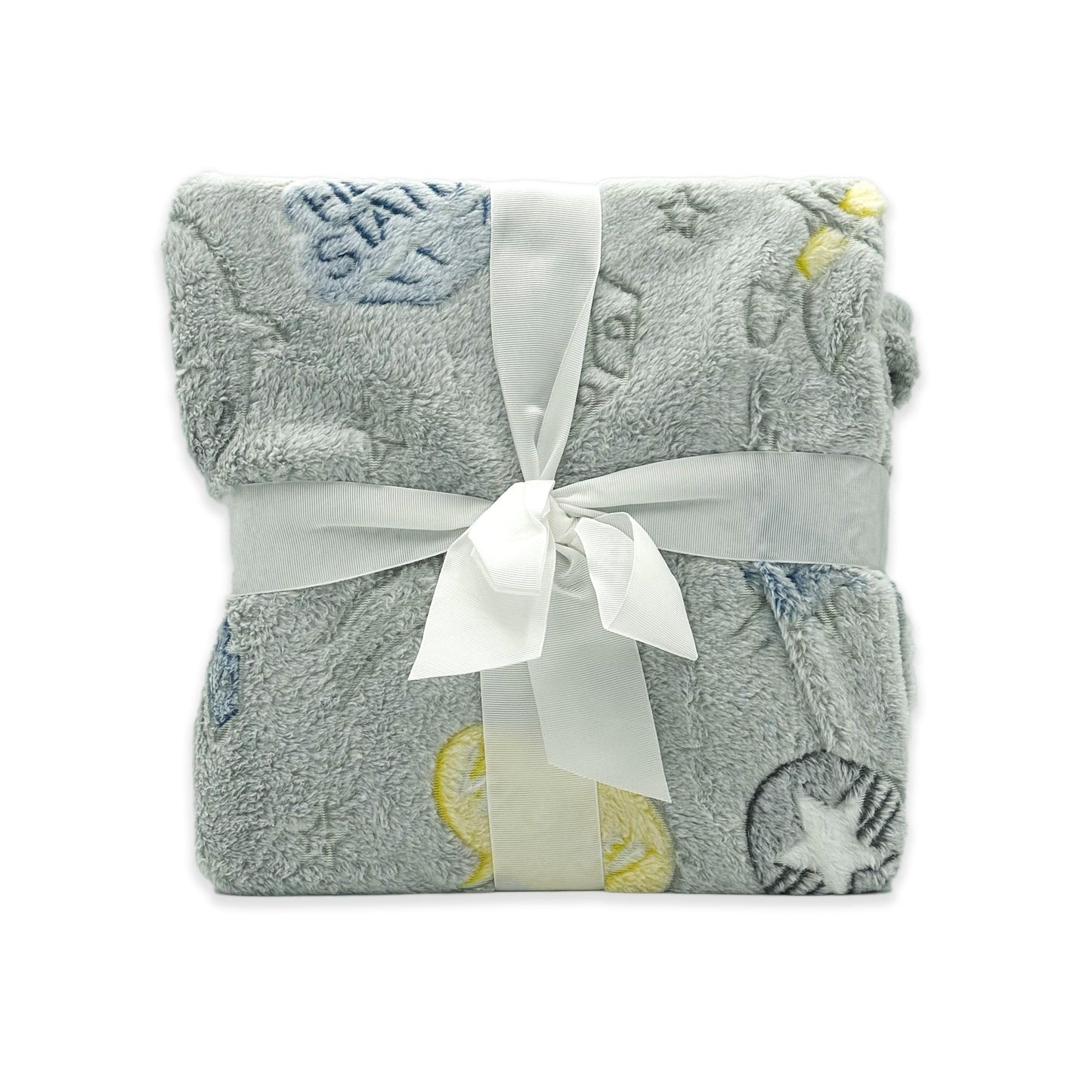 regal comfort | luxury plush glow throw | superhero blue | 50" by 60" - Home Revival Shop