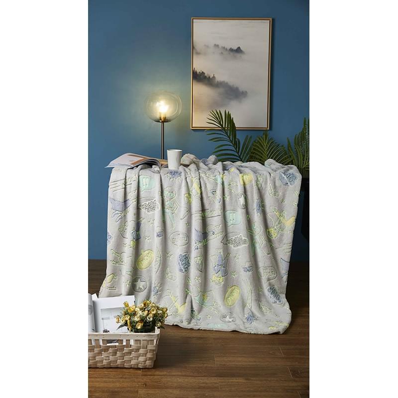 regal comfort | luxury plush glow throw | superhero blue | 50" by 60" - Home Revival Shop