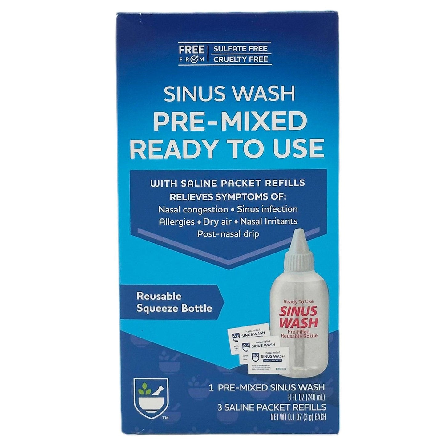 Rite Aid Sinus Wash Pre-Mixed Ready to Use | Bottle is Reusable | BEST BY 09/24 - Home Revival Shop