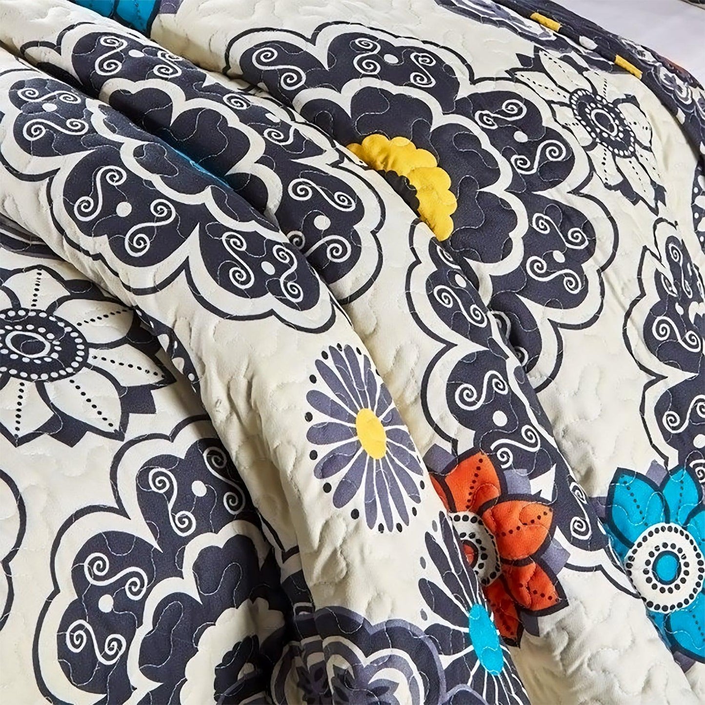 virah bella | quilt set 3 pc. | lightweight/reversible contemporary | full/queen - Home Revival Shop