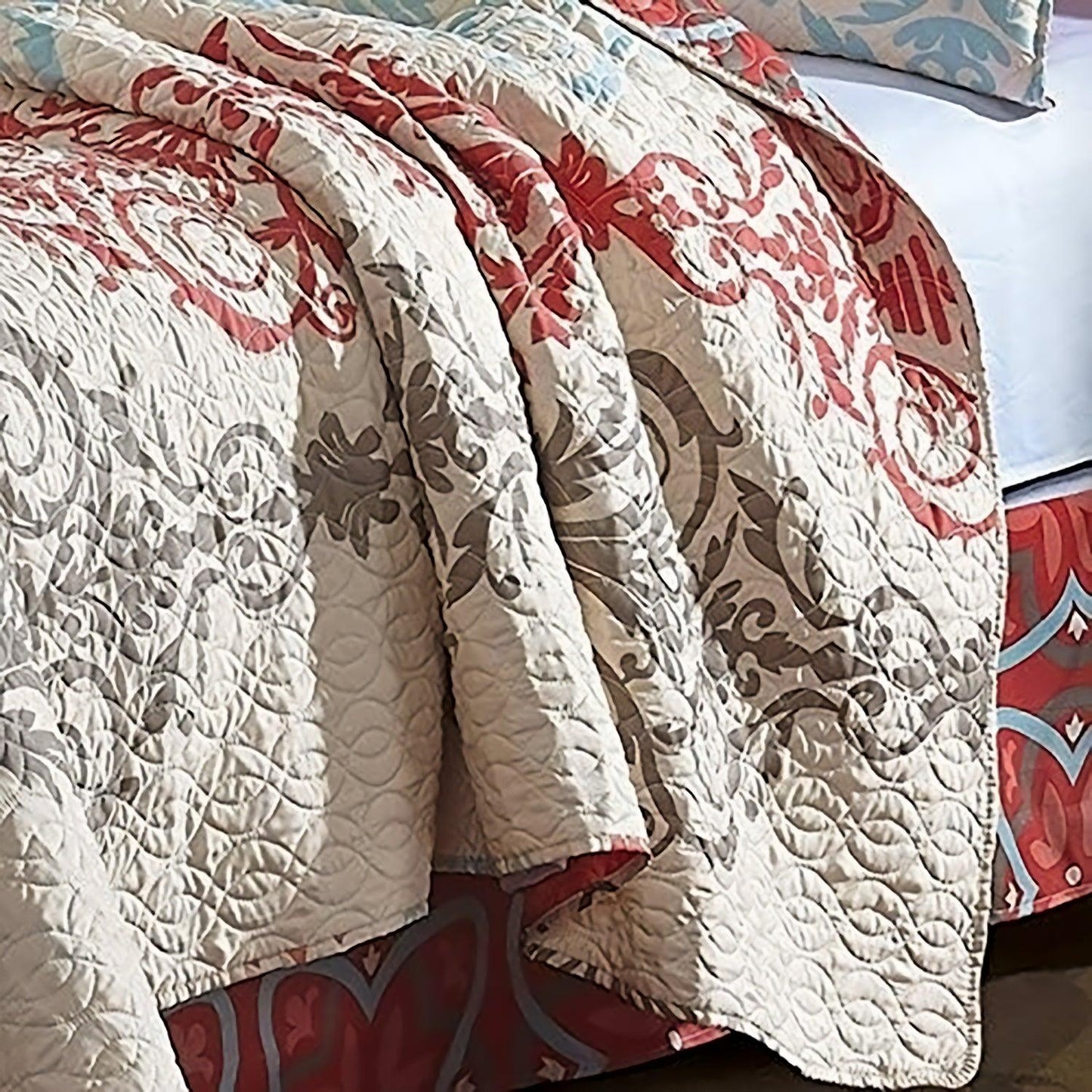 virah bella | quilt set 3 pc. | lightweight/reversible contemporary | king - Home Revival Shop