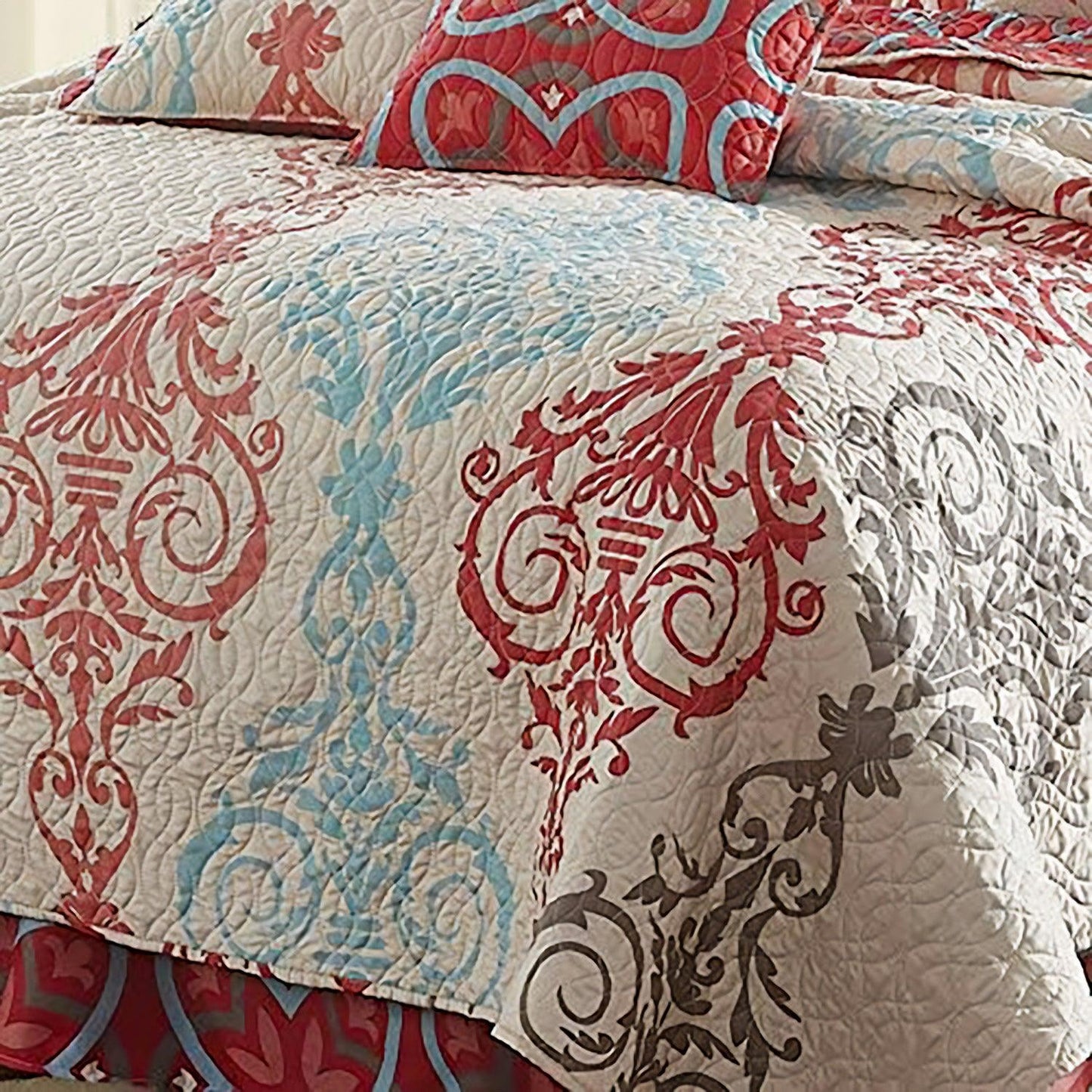 virah bella | quilt set 3 pc. | lightweight/reversible contemporary | king - Home Revival Shop