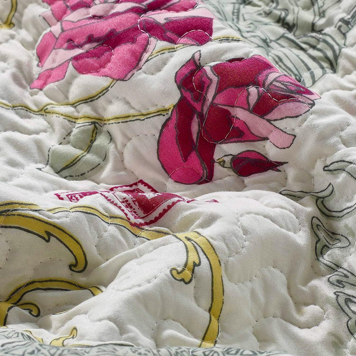 virah bella | quilt set 3 pc. | paris themed, light-wight/reversible | king - Home Revival Shop