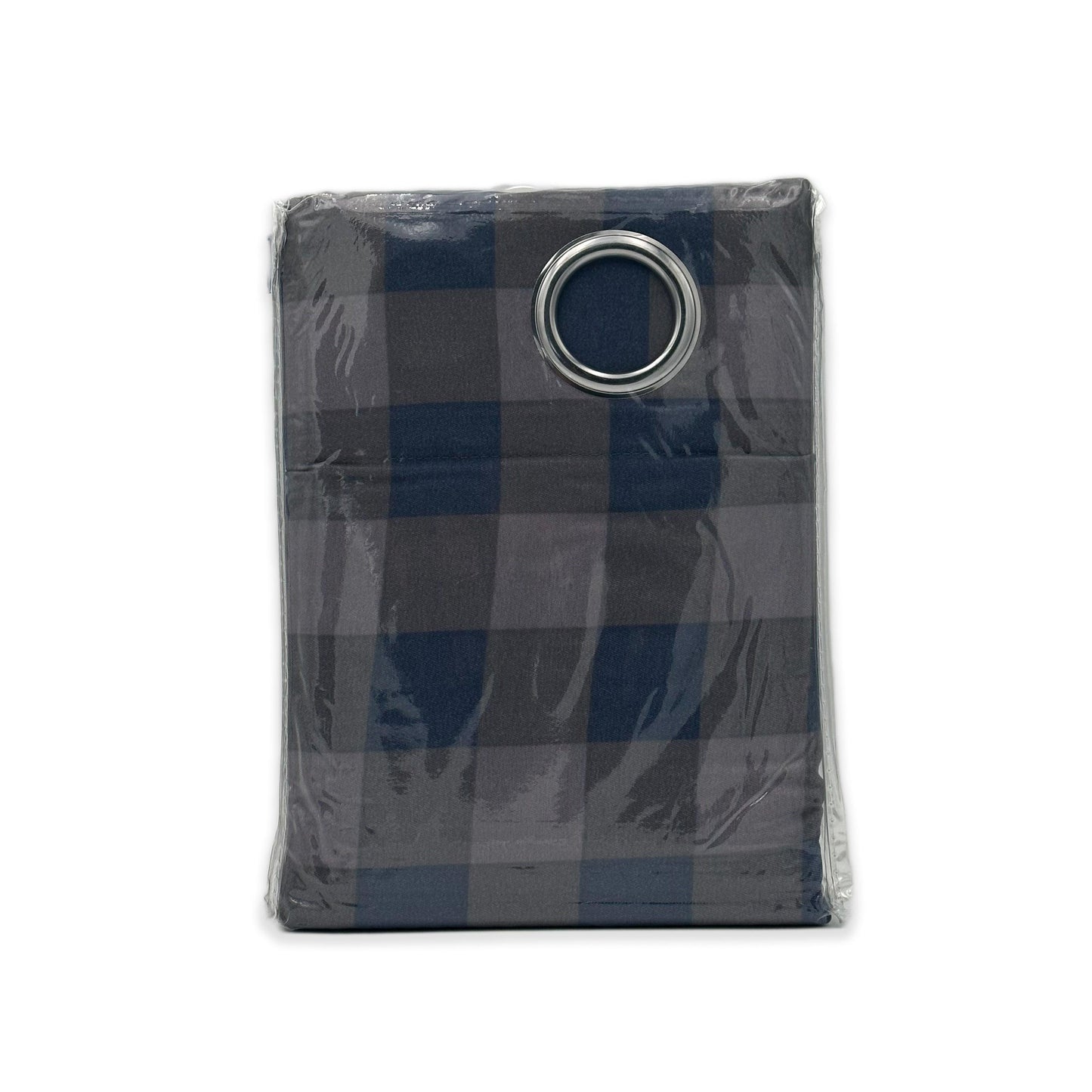 Virah Bella - 5 Piece Curtain Set in Mountain Check Plaid Blue/Gray - Home Revival Shop
