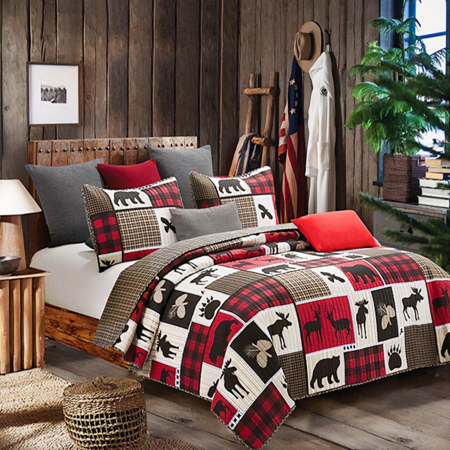 virah bella | quilt set 2 pc. | lodge themed bedding | twin - Home Revival Shop