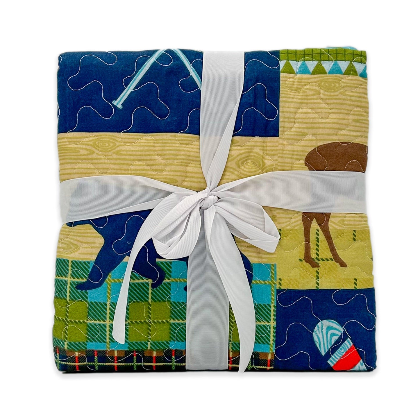 virah bella | quilted throw | lake and lodge | 50" by 60" - Home Revival Shop