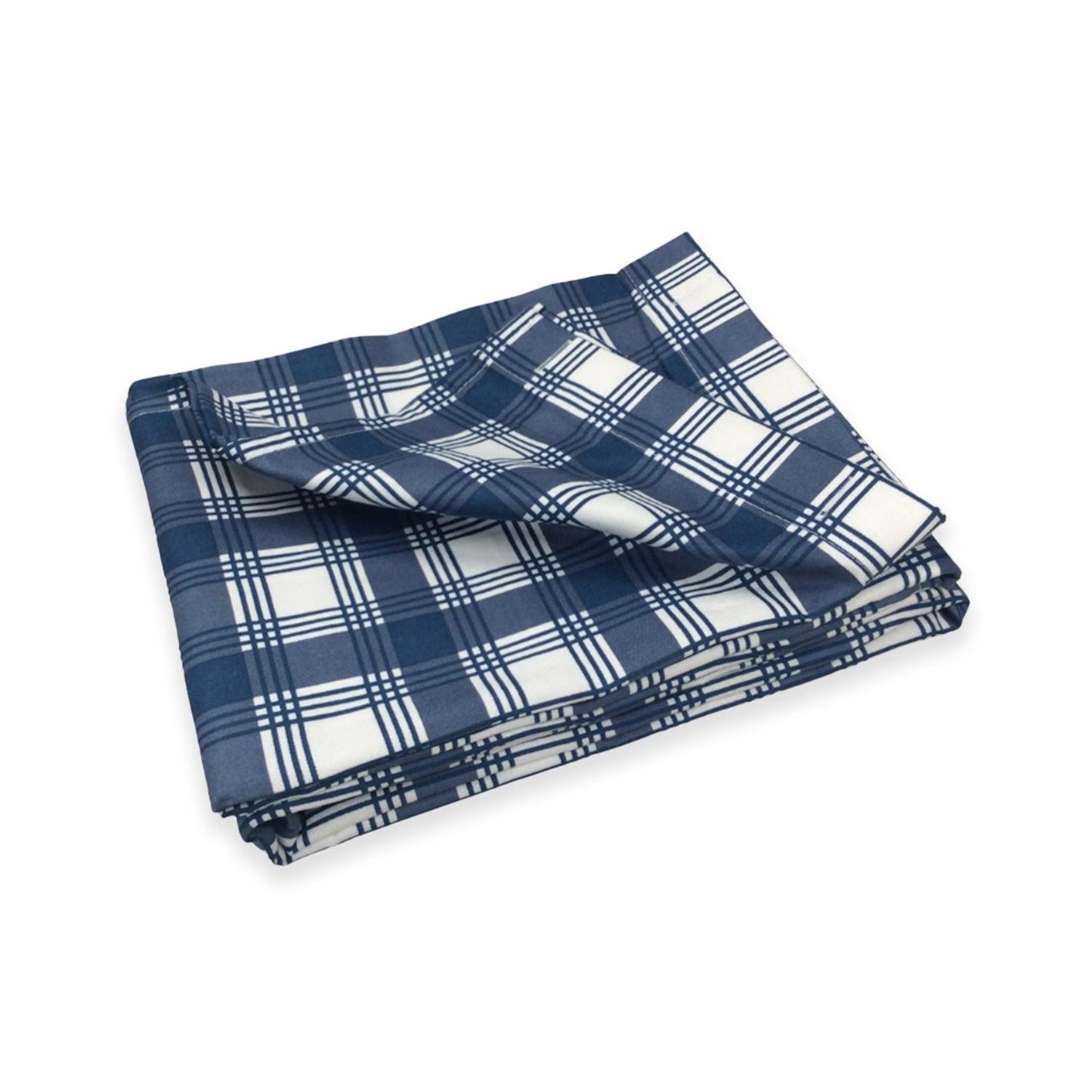Virah Bella - Shower Curtain - 13 Piece Set in Lincoln Plaid Blue - Home Revival Shop