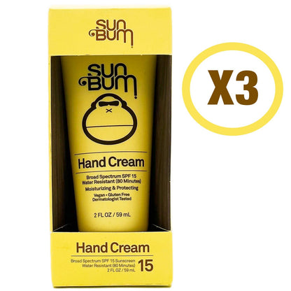 sun bum | 3 pk | water resistant SPF 15 hand cream | 2 fl oz | BEST BY 11/22 - Home Revival Shop