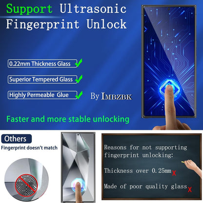 IMBZBK 3 Pack Tempered Glass Screen & Camera Protector for Samsung Galaxy S24 Ul