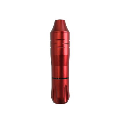 Front view of Biomaser Pro Rotary Tattoo Machine Pen – Red, highlighting its sleek, durable build for consistent rotary tattooing performance.