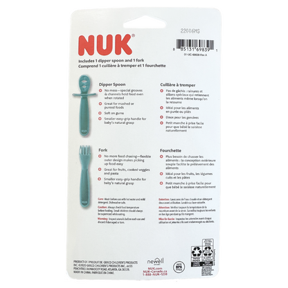 NUK Baby Utensil Set - Soft-Bite Spoons, Pretensil Set & Kiddy Cutlery (3-Pack)