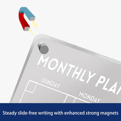 Volcanics Acrylic Magnetic Weekly Planner & Calendar Boards w/Wet Erase Markers