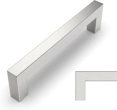 Amerdeco 10 Pack Brushed Satin Nickel Cabinet Pulls, 5 Inch Hole Centers