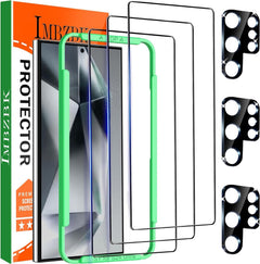 IMBZBK 3 Pack Tempered Glass Screen & Camera Protector for Samsung Galaxy S24 Ul