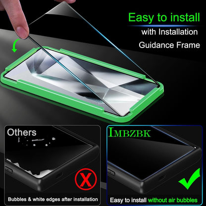 IMBZBK 3 Pack Tempered Glass Screen & Camera Protector for Samsung Galaxy S24 Ul